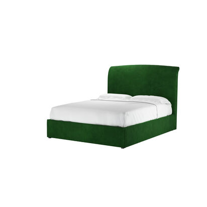 Thea King Ottoman Bed in Putting Green Aquaclean Clever Velvet