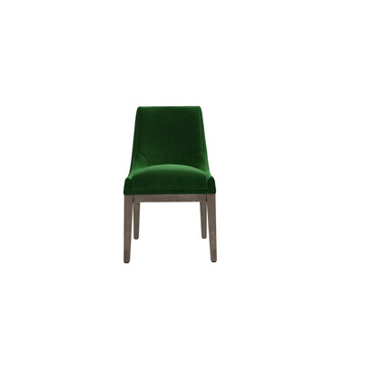 Basil Dining Chair in Putting Green Aquaclean Clever Velvet