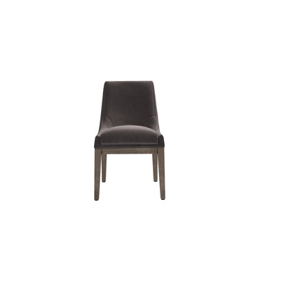 Basil Dining Chair in Shale Aquaclean Clever Velvet