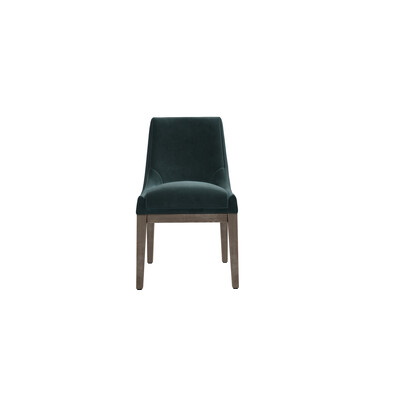 Basil Dining Chair in Deep Forest Aquaclean Clever Velvet