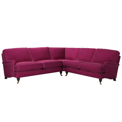 Bluebell LHF 2.5 Seat w RHF 2 Seat in Persian Rose Smart Velvet