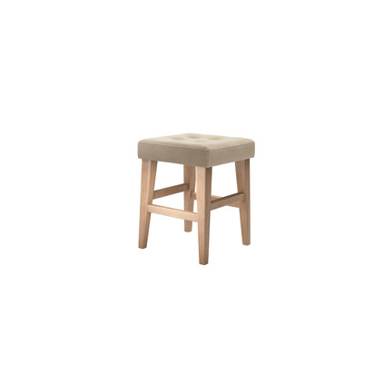 Buttons Short Stool in Fawn Aquaclean Clever Velvet