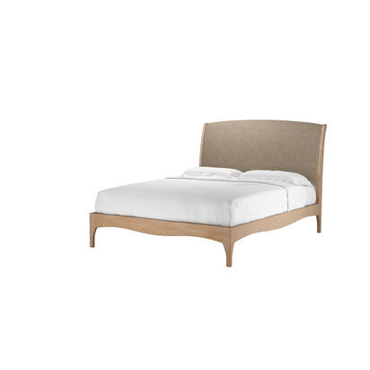 Emilia King Bed in Greige Florence Textured Weave