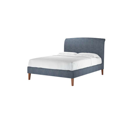 Thea King Bed in Azure Florence Textured Weave