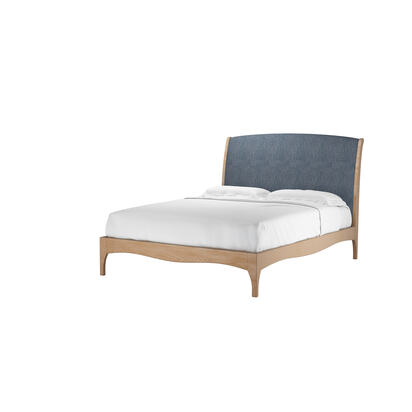 Emilia King Bed in Azure Florence Textured Weave