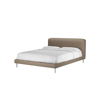 Lucy King Bed in Greige Florence Textured Weave