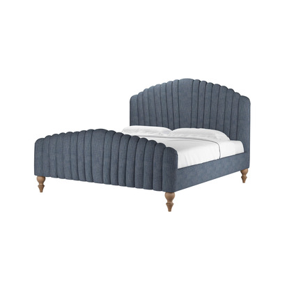 Bella Super King Bed in Azure Florence Textured Weave