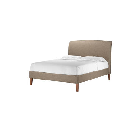 Thea King Bed in Greige Florence Textured Weave