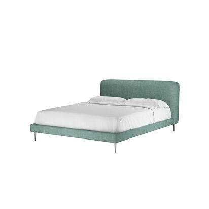 Lucy King Bed in Sea Spray Aquaclean Clever Chenille