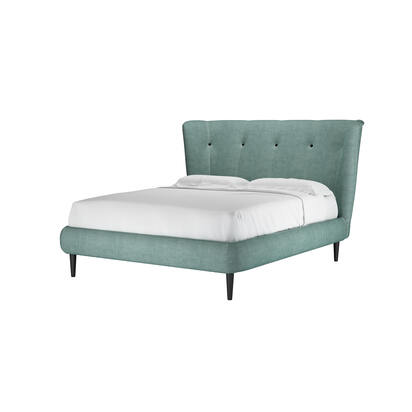 Audrey King Bed in Sea Spray Aquaclean Clever Chenille