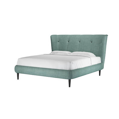 Audrey Super King Bed in Sea Spray Aquaclean Clever Chenille