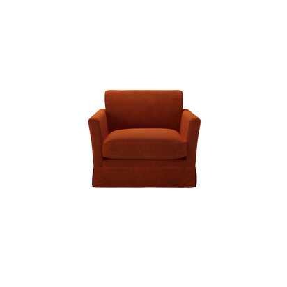 Otto Armchair in Brick Aquaclean Clever Velvet