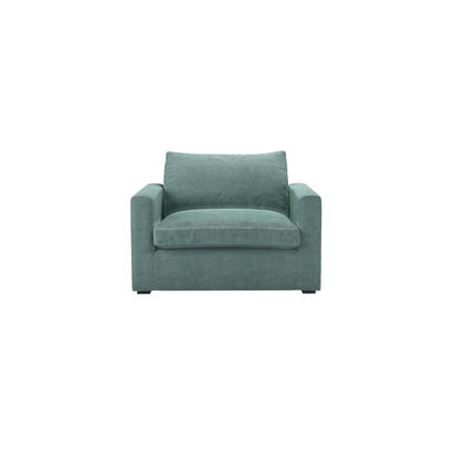 Long Island Slim Armchair in Sea Spray Aquaclean Clever Chenille