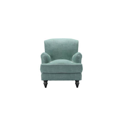 Snowdrop Small Armchair in Sea Spray Aquaclean Clever Chenille