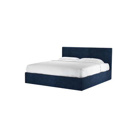 Avery 100cm Super King Ottoman Bed in Harbour Aquaclean Clever Velvet