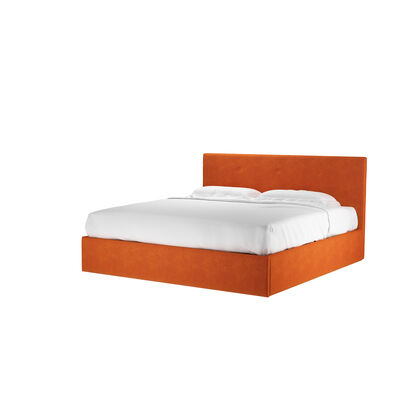 Avery 100cm Super King Ottoman Bed in Paprika Smart Velvet
