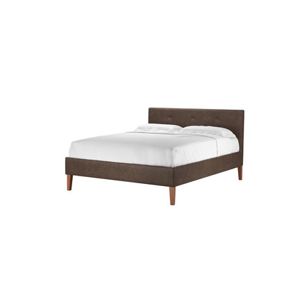 Avery 100cm King Bed in Walnut Antique Leather