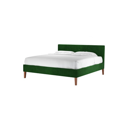 Avery 100cm Super King Bed in Putting Green Aquaclean Clever Velvet