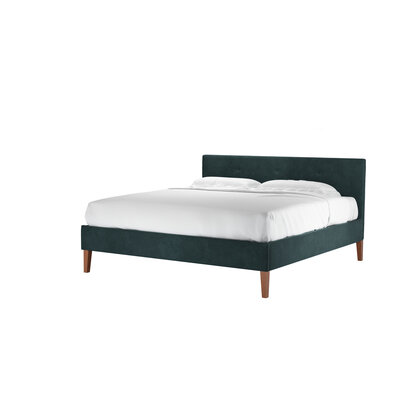 Avery 100cm Super King Bed in Deep Forest Aquaclean Clever Velvet