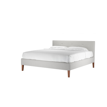 Avery 100cm Super King Bed in Alabaster Brushed Linen Cotton
