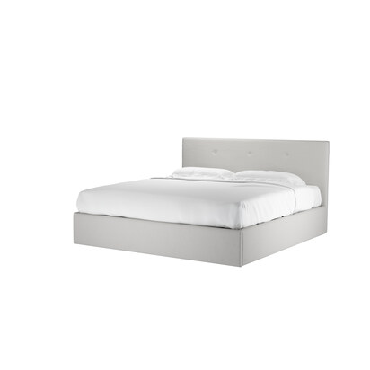 Avery 100cm Super King Ottoman Bed in Alabaster Brushed Linen Cotton