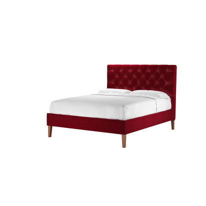 Rosalie 130cm King Bed in Malbec Cotton Matt Velvet