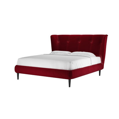 Audrey Super King Bed in Malbec Cotton Matt Velvet