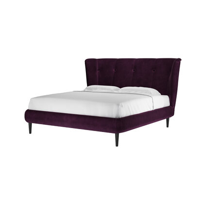 Audrey Super King Bed in Damson Smart Velvet
