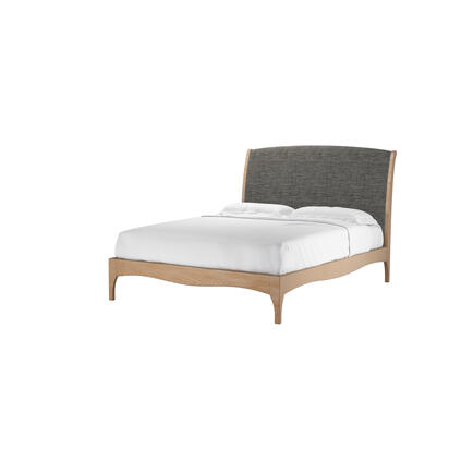 Emilia King Bed in Liquorice Baylee Multi-Tone Viscose Linen