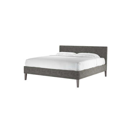 Avery 100cm Super King Bed in Liquorice Baylee Multi-Tone Viscose Linen