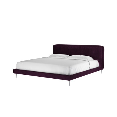 Lucy Super King Bed in Damson Smart Velvet