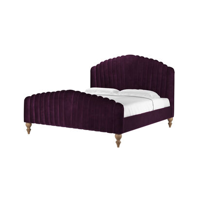 Bella Super King Bed in Damson Smart Velvet