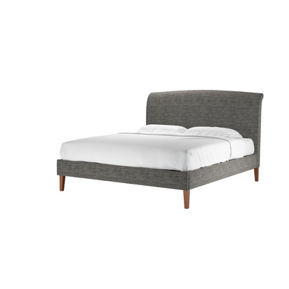 Thea Super King Bed in Liquorice Baylee Multi-Tone Viscose Linen