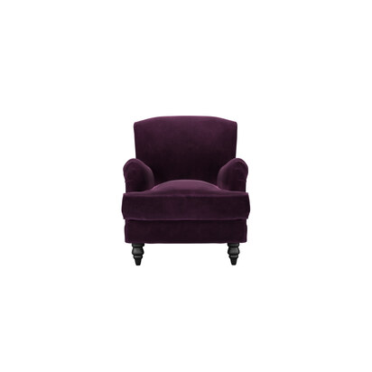 Snowdrop Small Armchair in Damson Smart Velvet