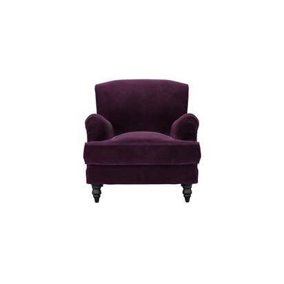 Snowdrop Armchair in Damson Smart Velvet