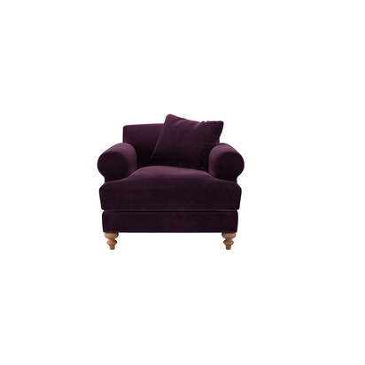 Teddy Armchair in Damson Smart Velvet