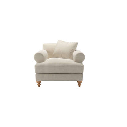 Teddy Armchair in Jasmine Silky Jacquard Weave
