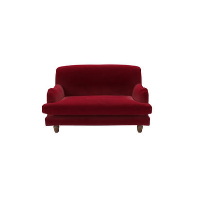 Bluebell Small Pet Bed in Malbec Cotton Matt Velvet
