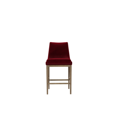 Basil Bar Stool in Malbec Cotton Matt Velvet