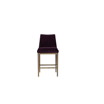 Basil Bar Stool in Damson Smart Velvet