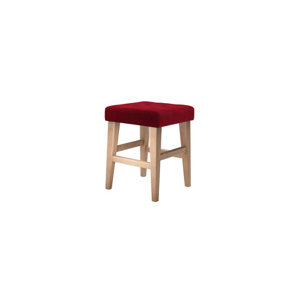 Buttons Short Stool in Malbec Cotton Matt Velvet