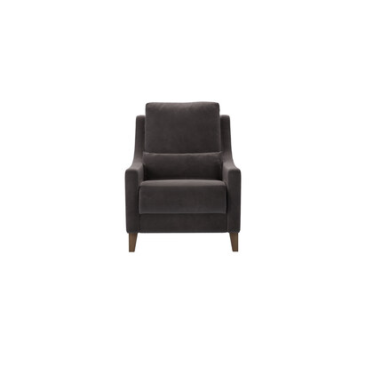 High Back Iggy Recliner Armchair in Shale Aquaclean Clever Velvet