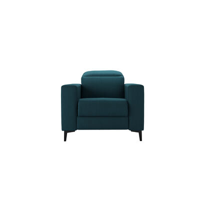 Ezra Recliner Armchair in Evergreen  Brushed Linen Cotton