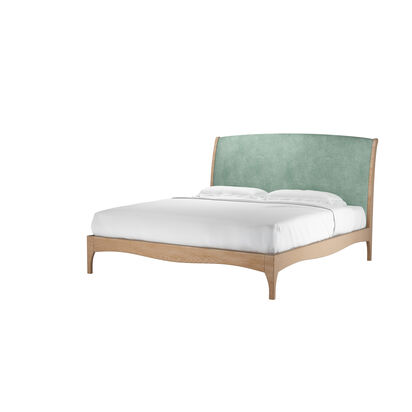 Emilia Super King Bed in Sea Foam Aquaclean Clever Canvas