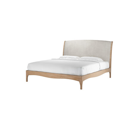 Emilia Super King Bed in Polar Aquaclean Clever Canvas