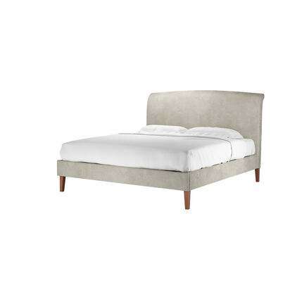 Thea Super King Bed in Sand Aquaclean Clever Canvas