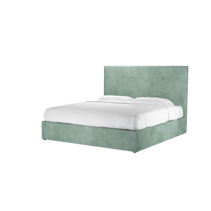 Avery 130cm Super King Ottoman Bed in Sea Foam Aquaclean Clever Canvas