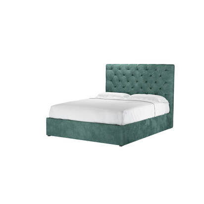 Rosalie 130cm King Ottoman Bed in Peacock Aquaclean Clever Canvas