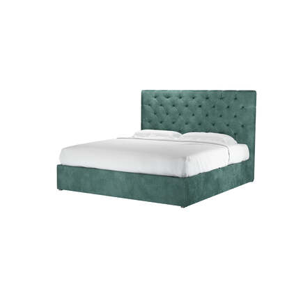 Rosalie 130cm Super King Ottoman Bed in Peacock Aquaclean Clever Canvas