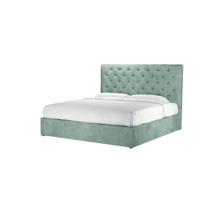 Rosalie 130cm Super King Ottoman Bed in Sea Foam Aquaclean Clever Canvas